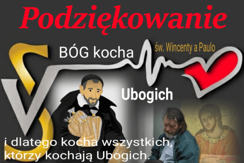 Podziękowanie za wsparcie Ubogich w trudnym czasie